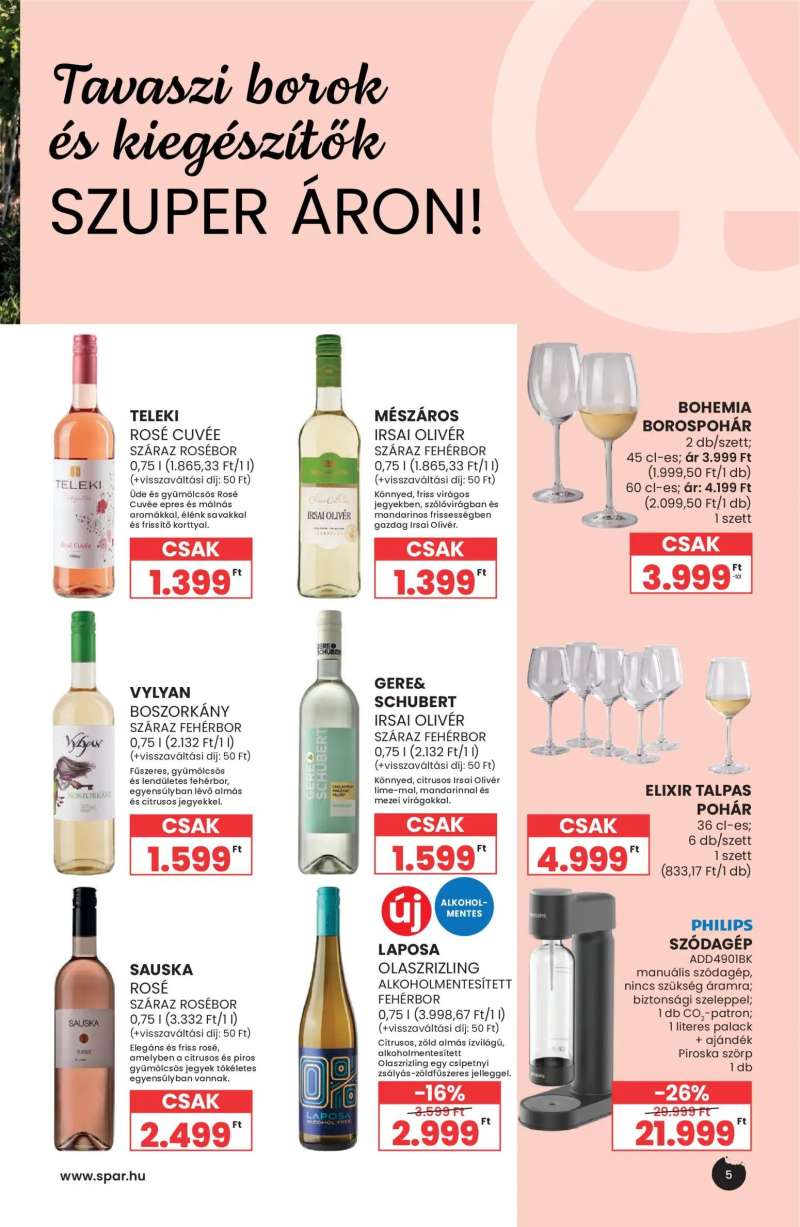 Spar Spar Tavaszi Borkatalógus 5 oldal