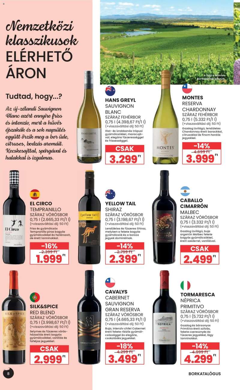 Spar Spar Tavaszi Borkatalógus 8 oldal
