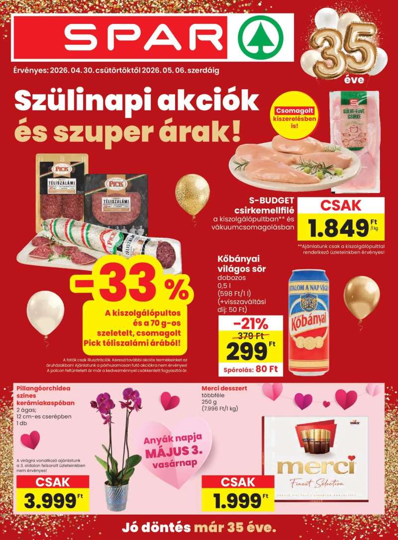Spar Spar akciós újság 1 oldal