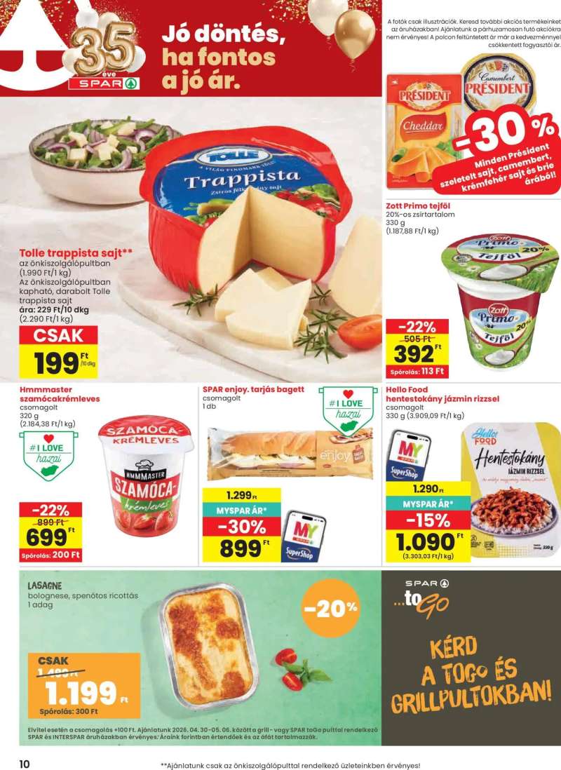 Spar Spar akciós újság 10 oldal
