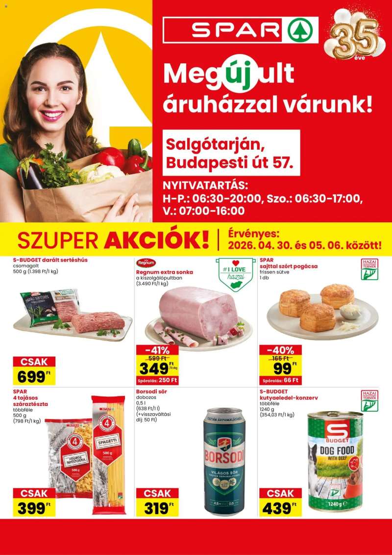 Spar Spar Salgótarján Budapesti út üzlet megújulás 1 oldal