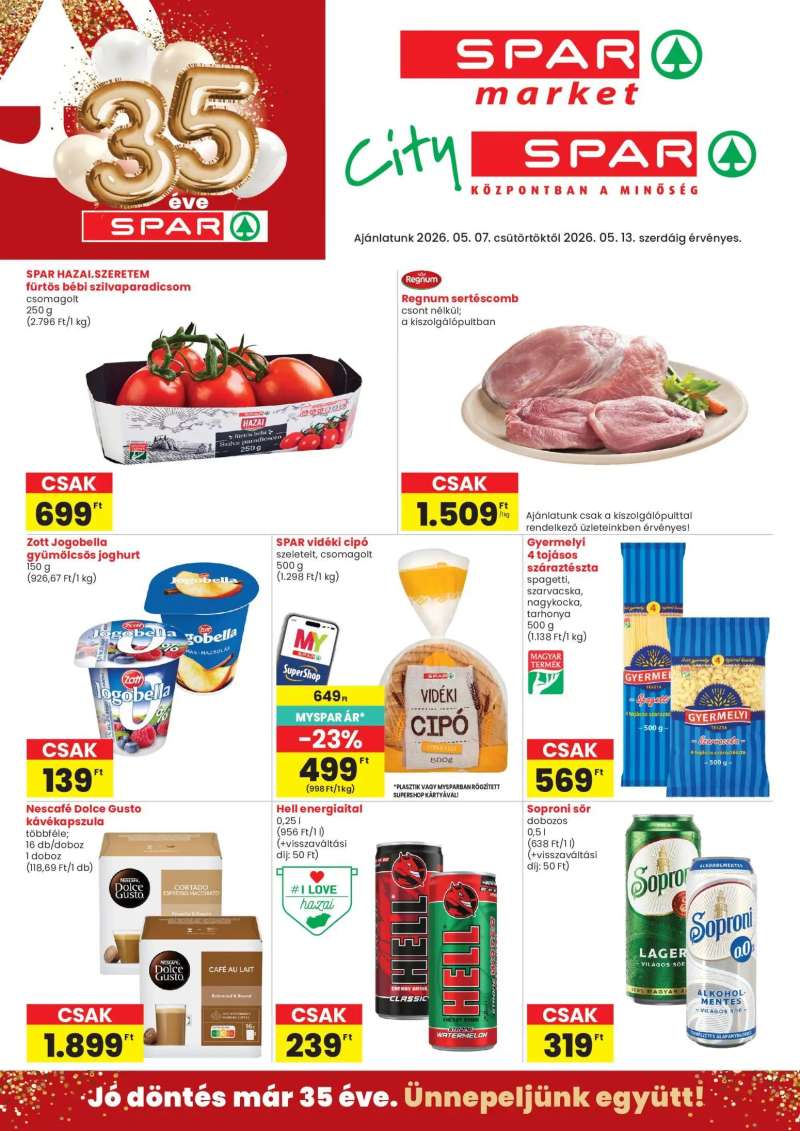 Spar Spar City szórólap 1 oldal