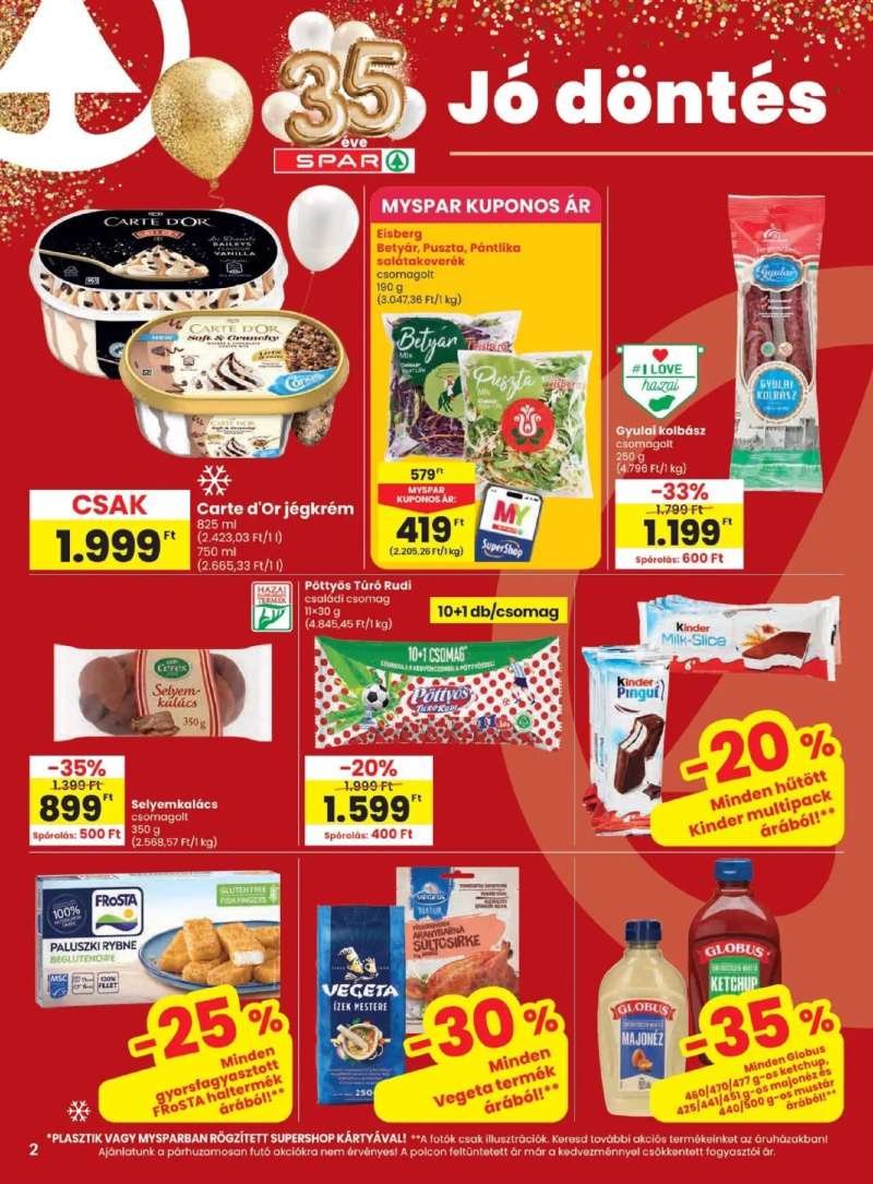 Spar Spar akciós újság 2 oldal
