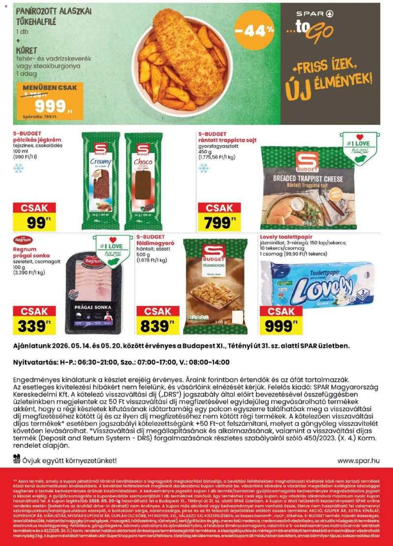 Spar Spar Bp. XI., Tétényi út 31. üzlet megújulás 2 oldal