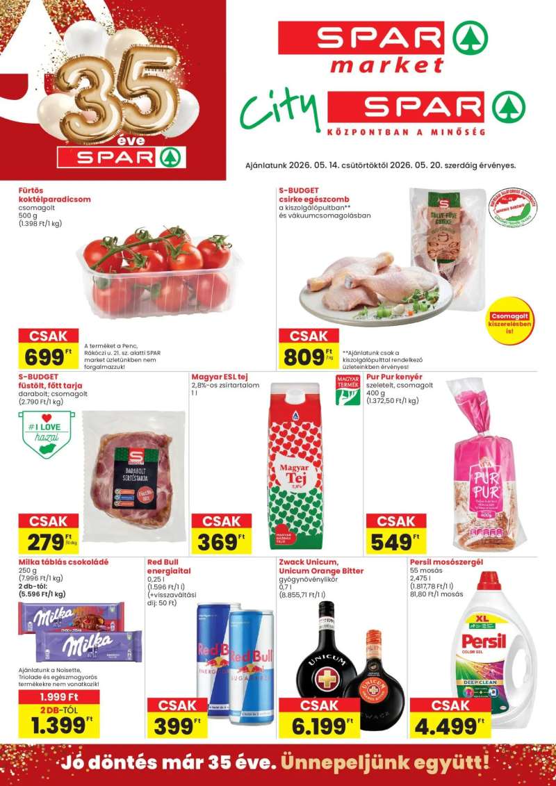 Spar Spar City szórólap 1 oldal