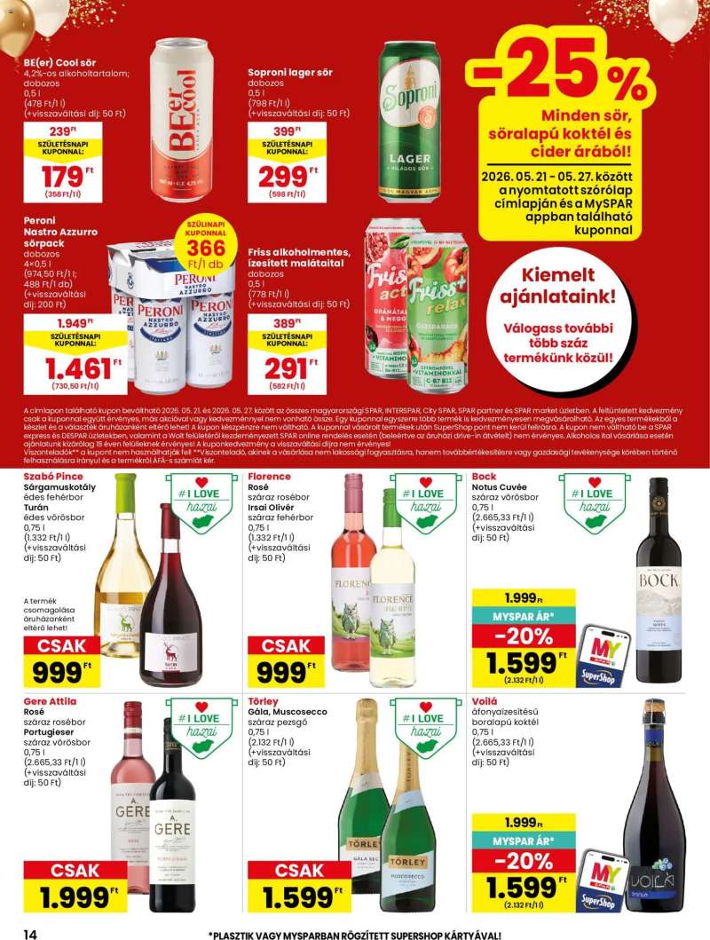 Spar Spar akciós újság 14 oldal