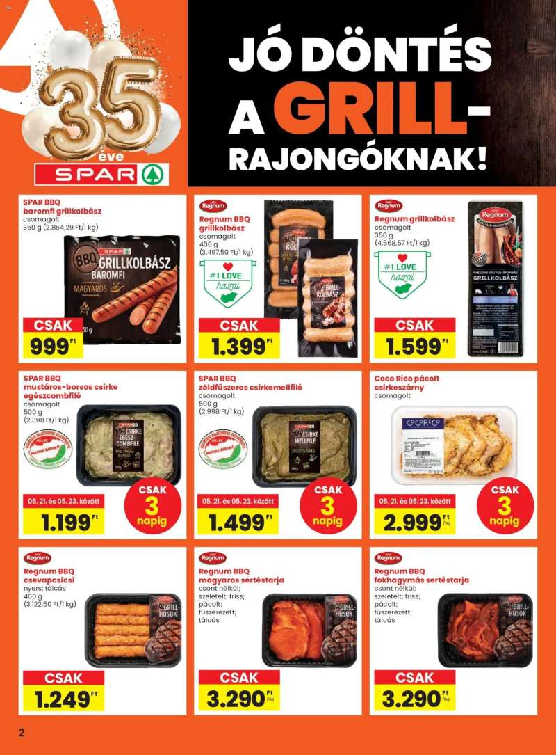 Spar Spar akciós újság 2 oldal