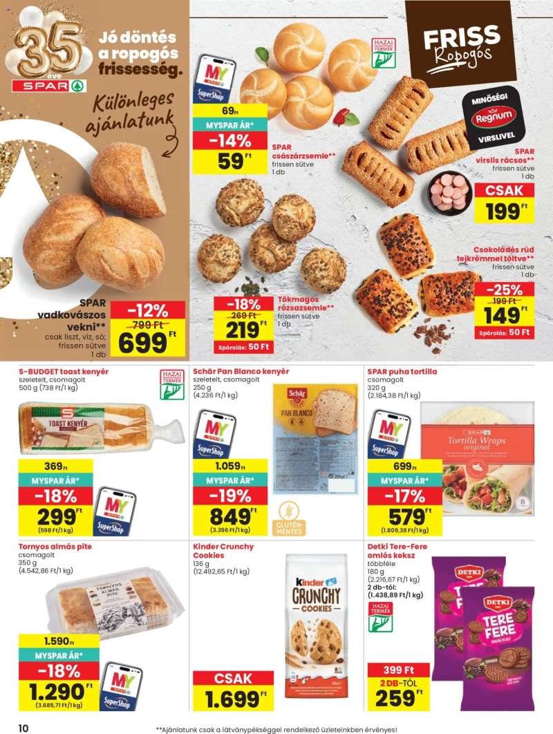 Spar Spar akciós újság 10 oldal