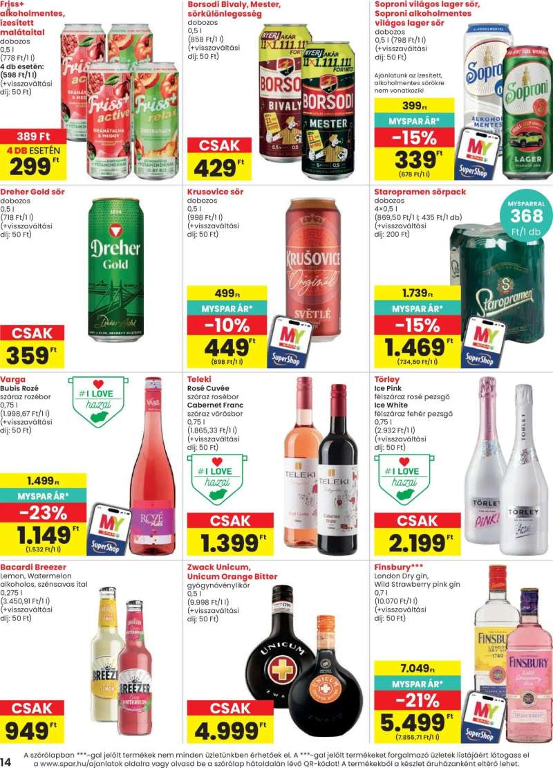 Spar Spar akciós újság 14 oldal