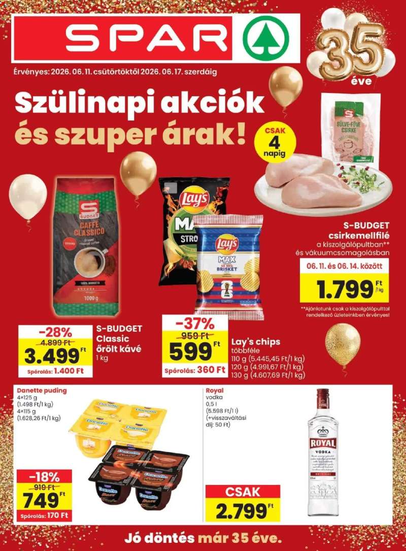 Spar Spar akciós újság 1 oldal