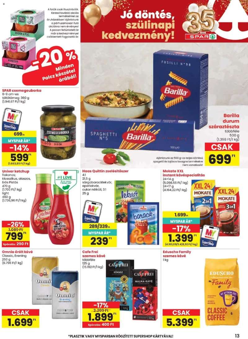 Spar Spar akciós újság 13 oldal