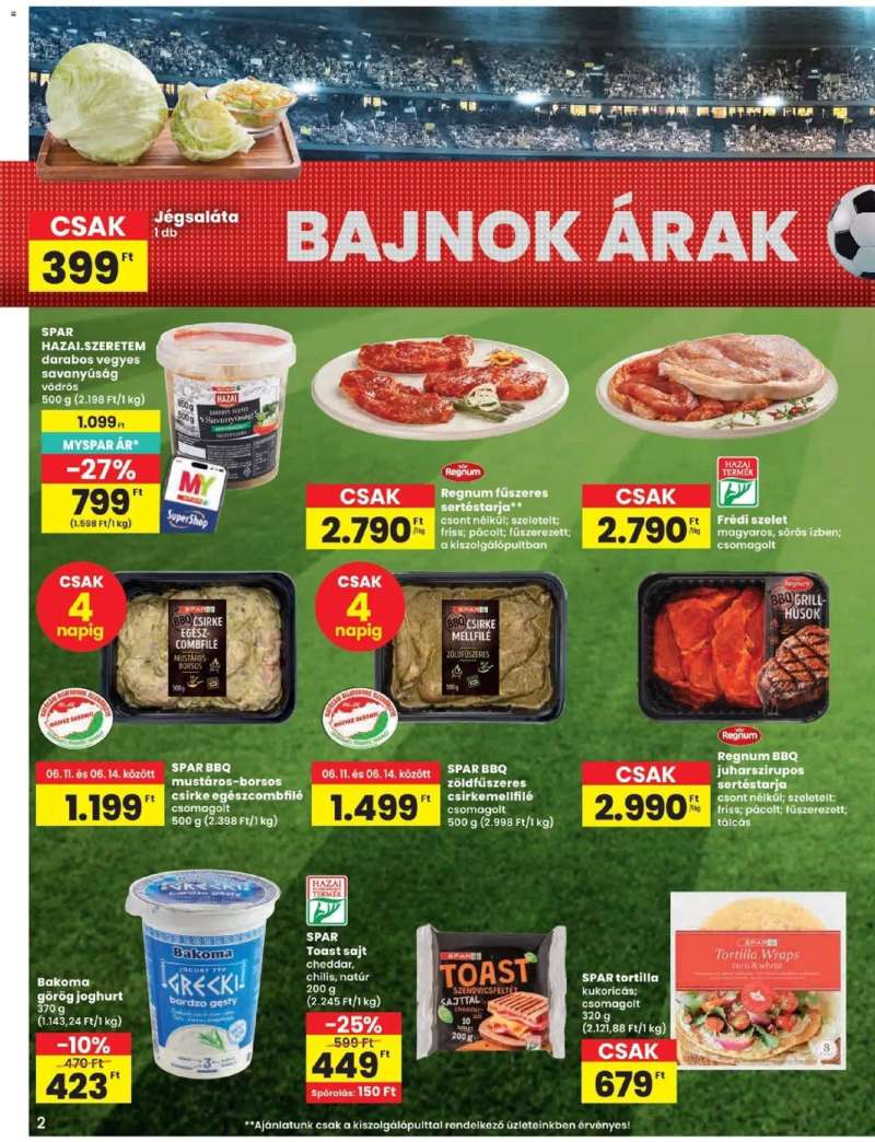 Spar Spar akciós újság 2 oldal