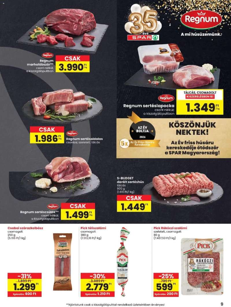 Spar Spar akciós újság 9 oldal