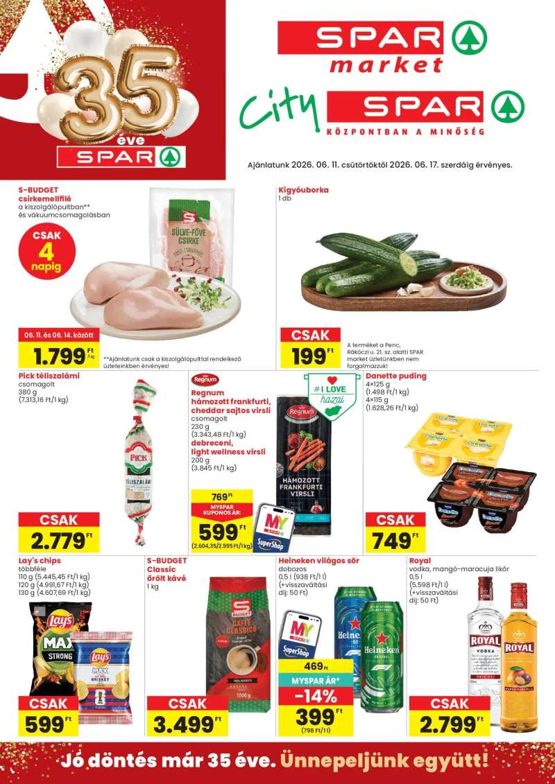 Spar Spar City szórólap 1 oldal