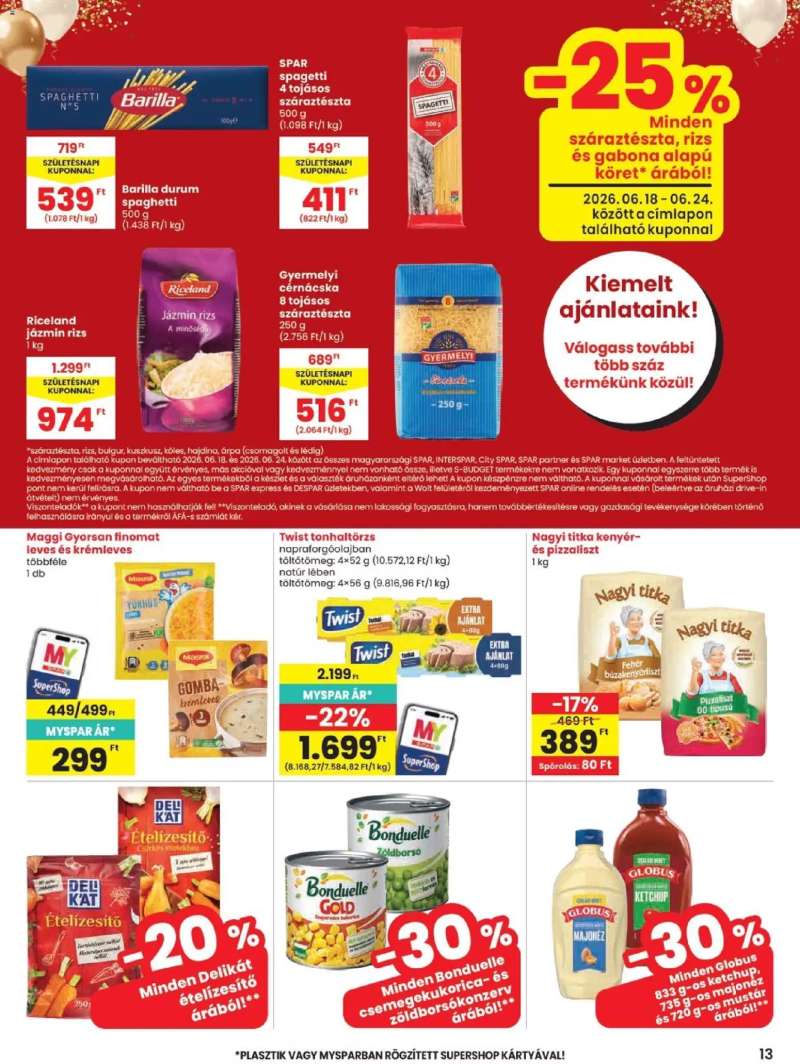 Spar Spar akciós újság 13 oldal