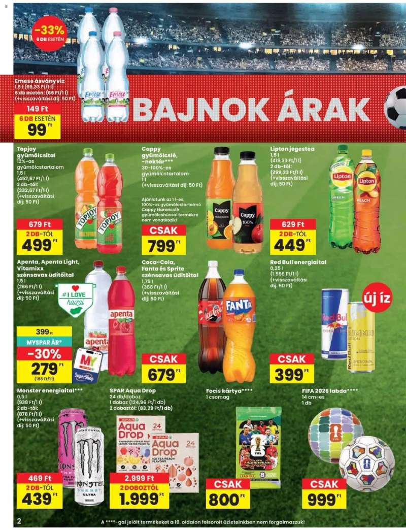 Spar Spar akciós újság 2 oldal