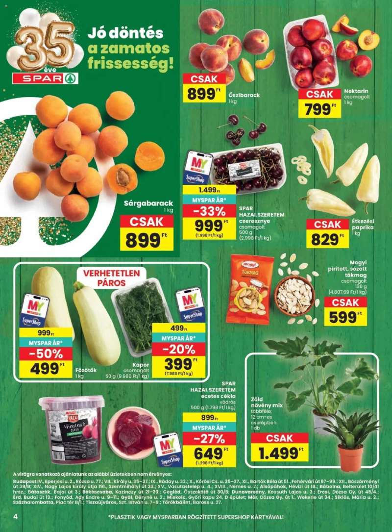 Spar Spar akciós újság 4 oldal