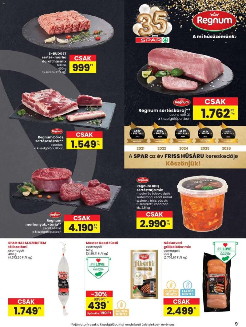 Spar Spar akciós újság 9 oldal