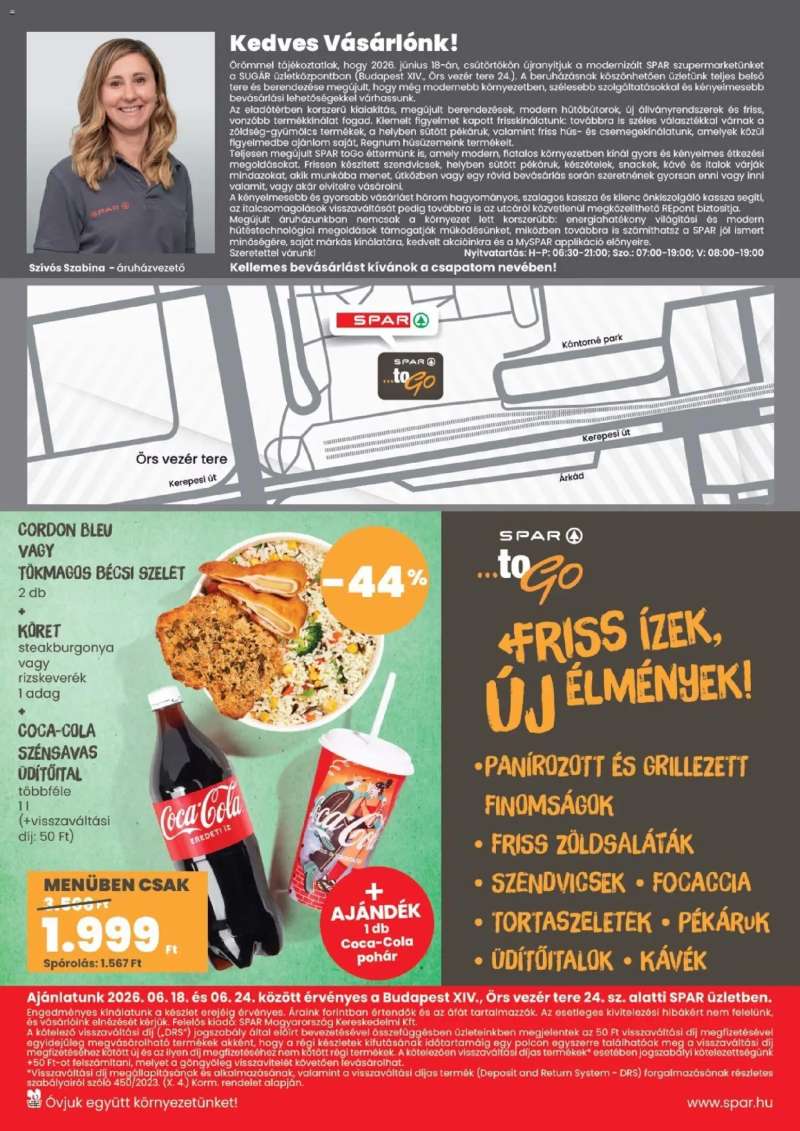 Spar Spar Bp Örs vezér tere üzlet megújulás 4 oldal