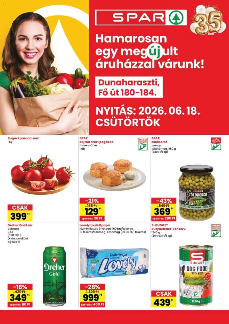 Spar Spar Dunaharaszti üzlet megújulás 1 oldal