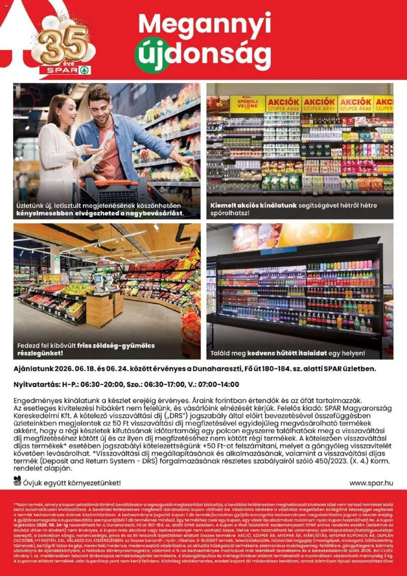 Spar Spar Dunaharaszti üzlet megújulás 2 oldal