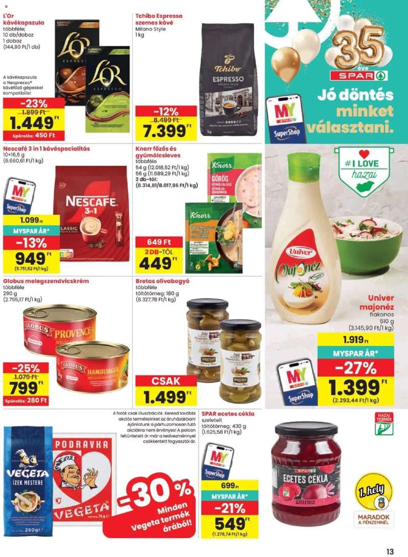Spar Spar akciós újság 13 oldal