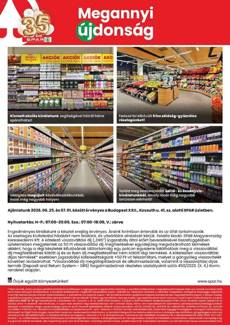 Spar Spar Bp. Kossuth u. üzlet megújulás 2 oldal