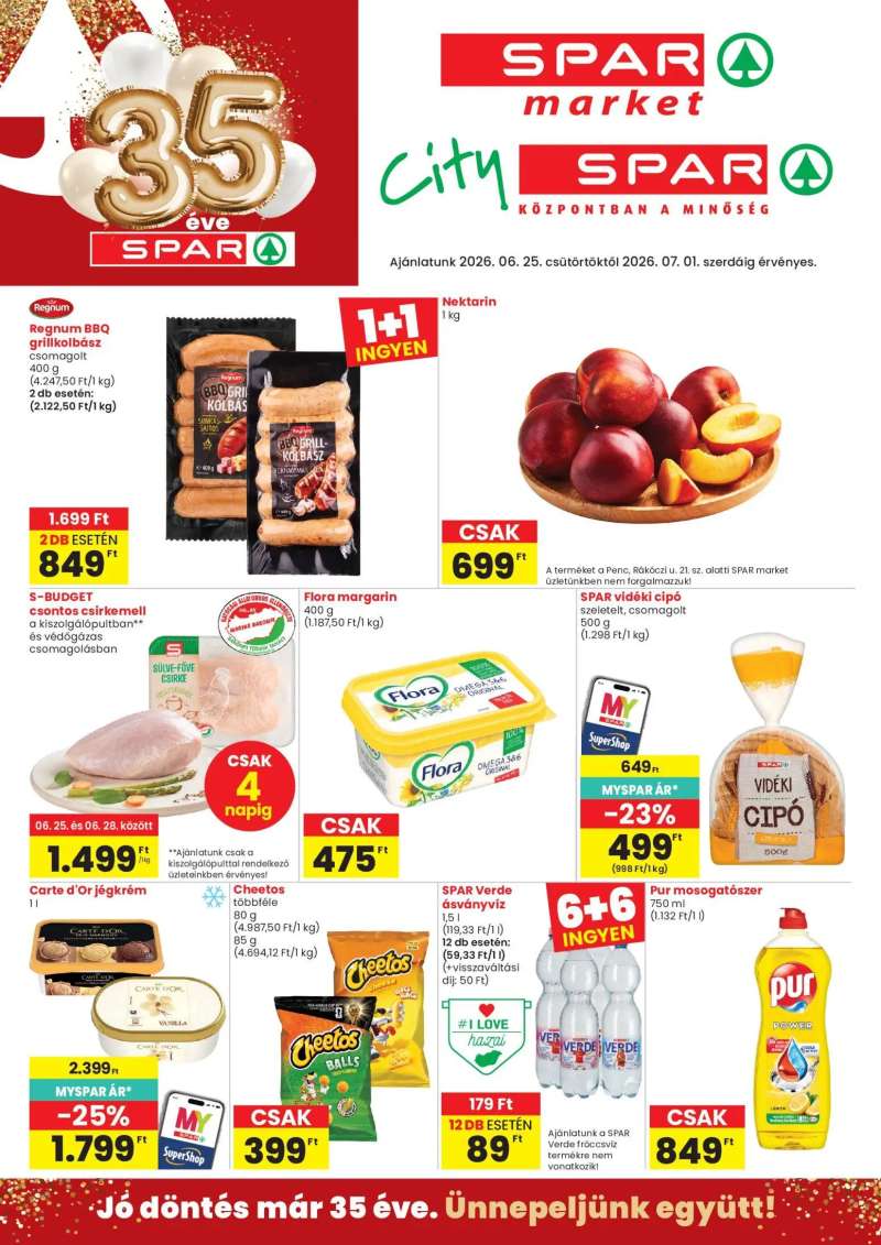 Spar Spar City szórólap 1 oldal