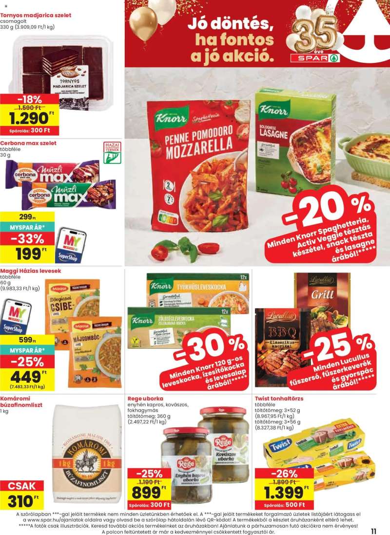 Spar Spar akciós újság 11 oldal