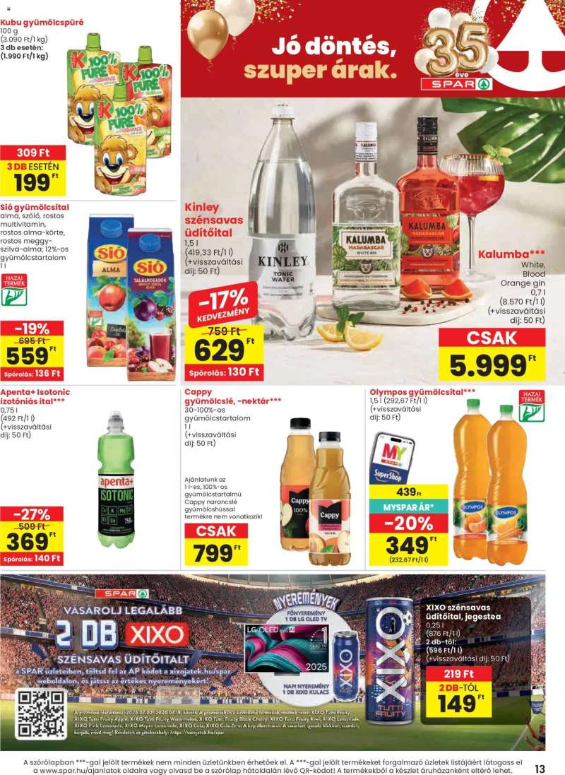 Spar Spar akciós újság 13 oldal