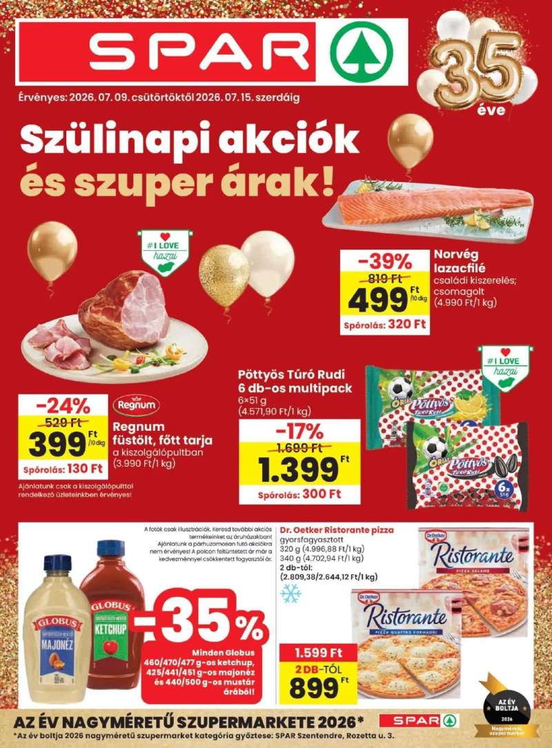 Spar Spar akciós újság 1 oldal