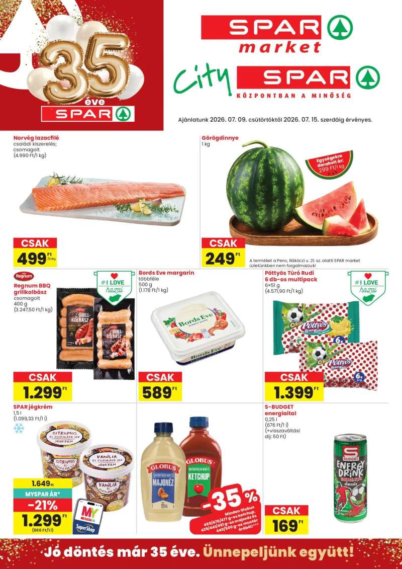 Spar Spar City szórólap 1 oldal