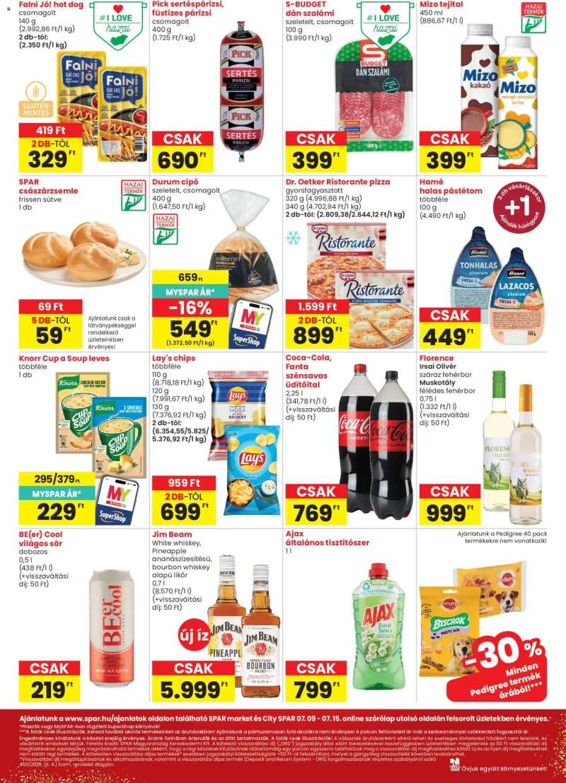 Spar Spar City szórólap 2 oldal
