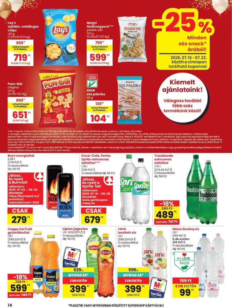 Spar Spar akciós újság 14 oldal