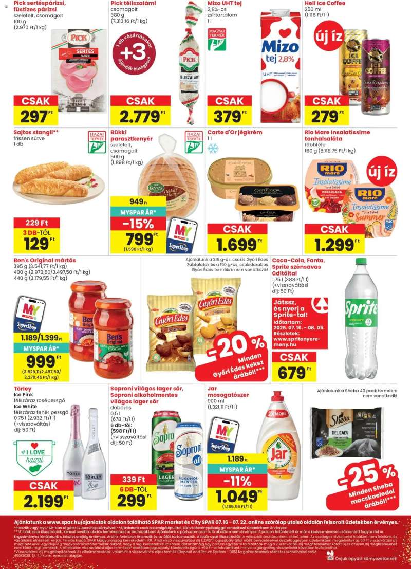 Spar Spar City szórólap 2 oldal