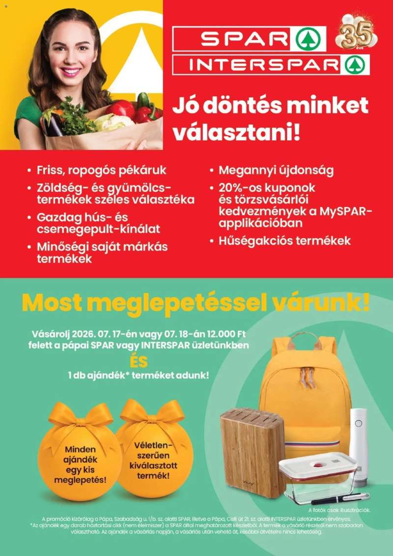 Spar Spar Pápa szórólap 1 oldal