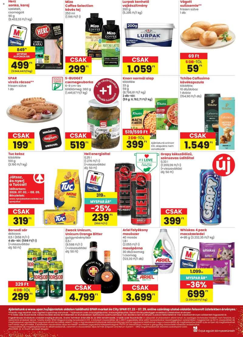 Spar Spar City szórólap 2 oldal
