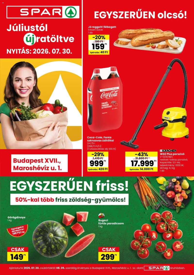 Spar Spar Bp., Maroshévíz u. 1. üzletnyitás 1 oldal
