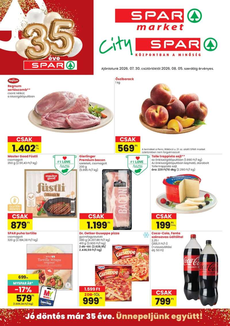 Spar Spar City szórólap 1 oldal