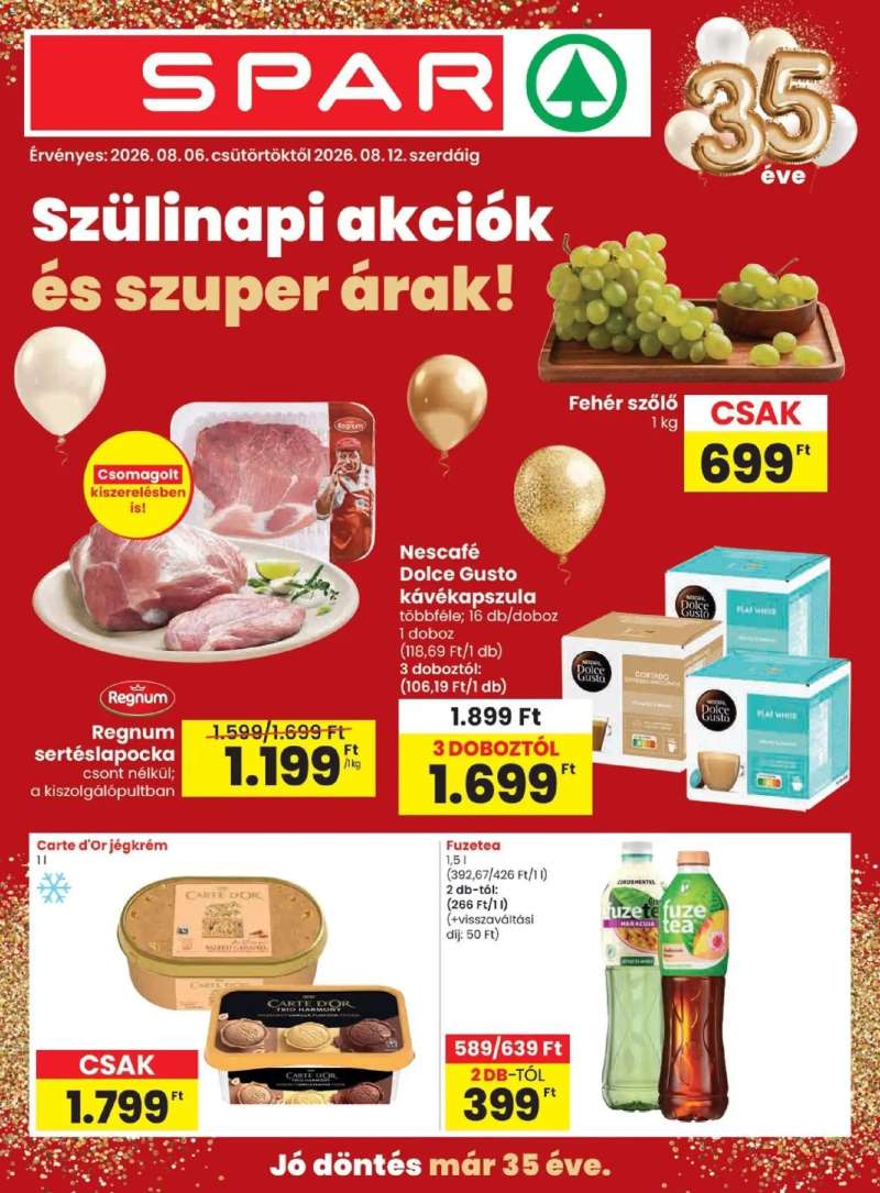 Spar Spar akciós újság 1 oldal