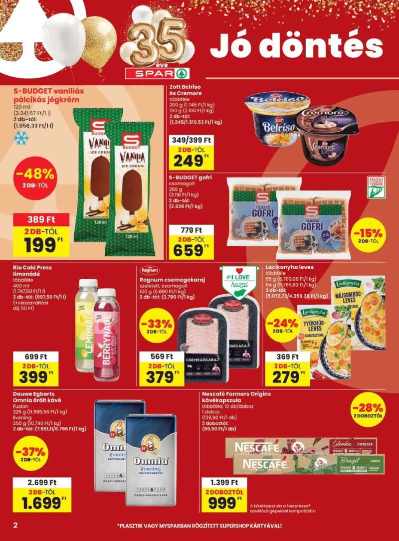 Spar Spar akciós újság 2 oldal