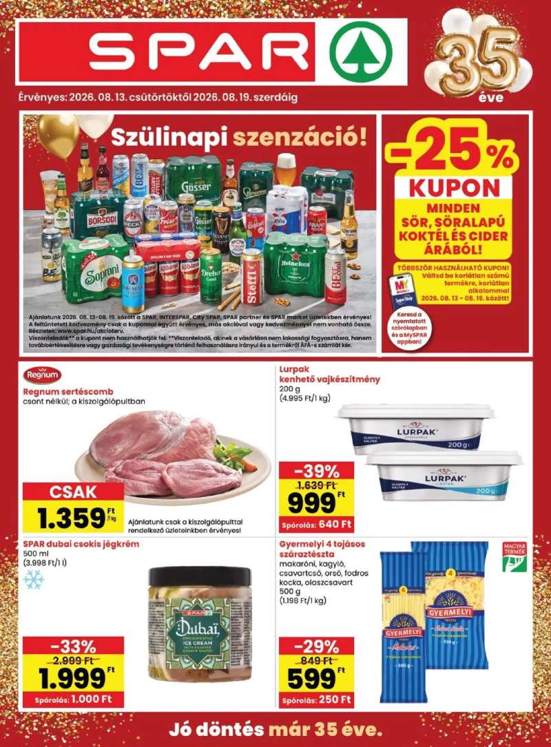 Spar Spar akciós újság 1 oldal