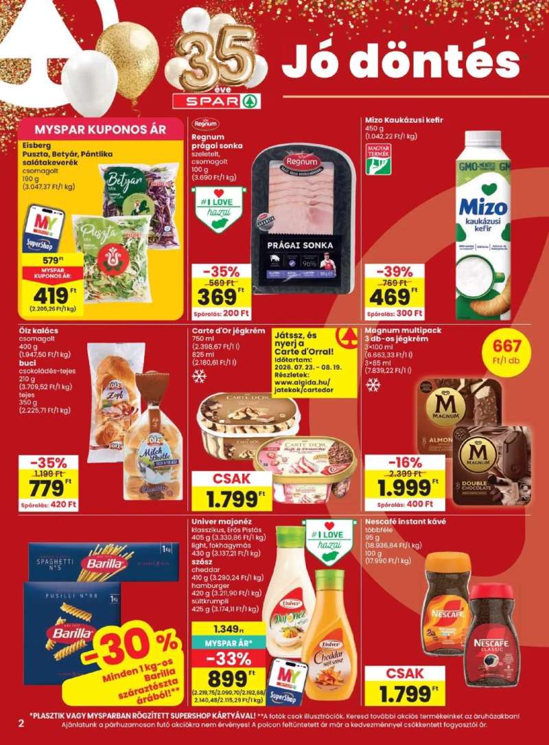 Spar Spar akciós újság 2 oldal