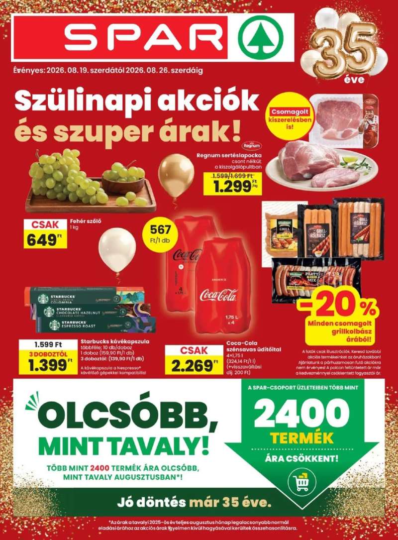Spar Spar akciós újság 1 oldal