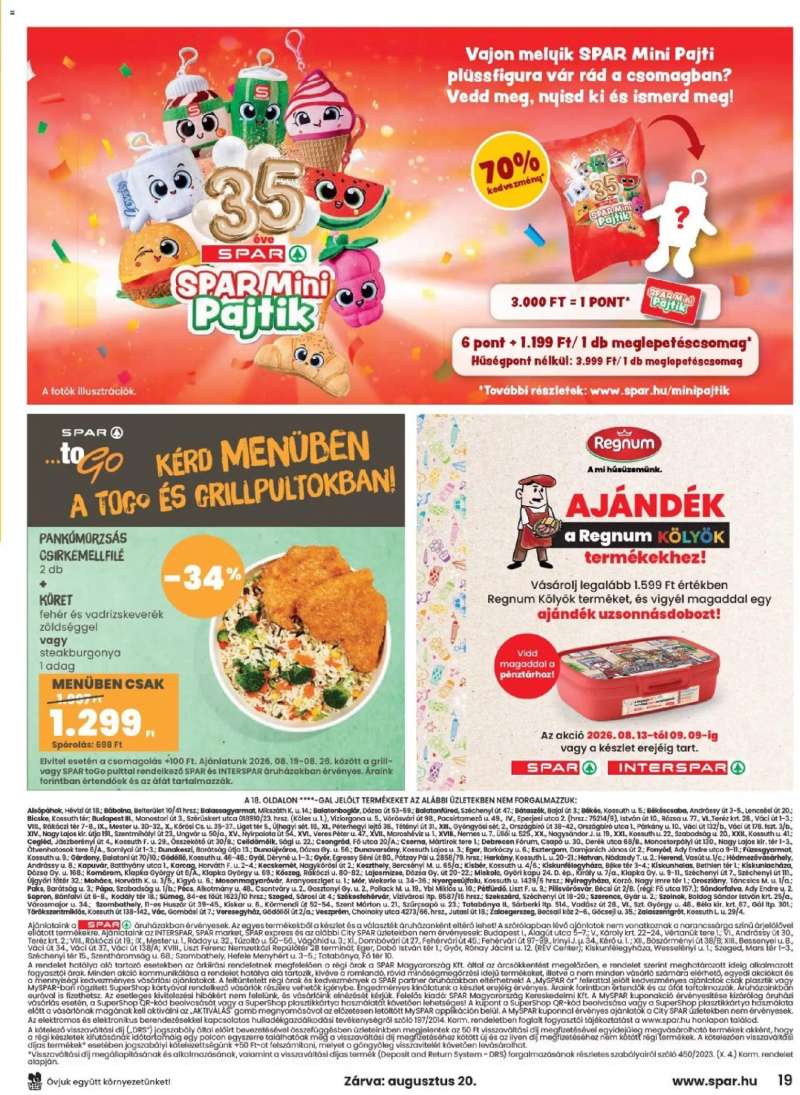 Spar Spar akciós újság 19 oldal
