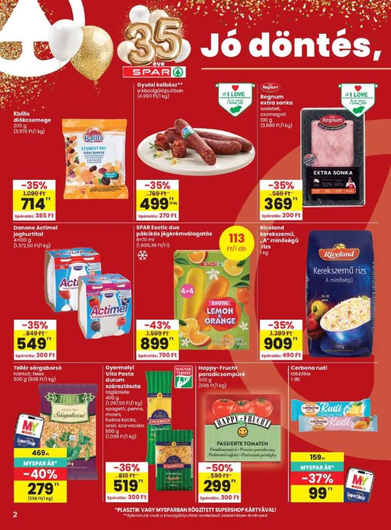 Spar Spar akciós újság 2 oldal
