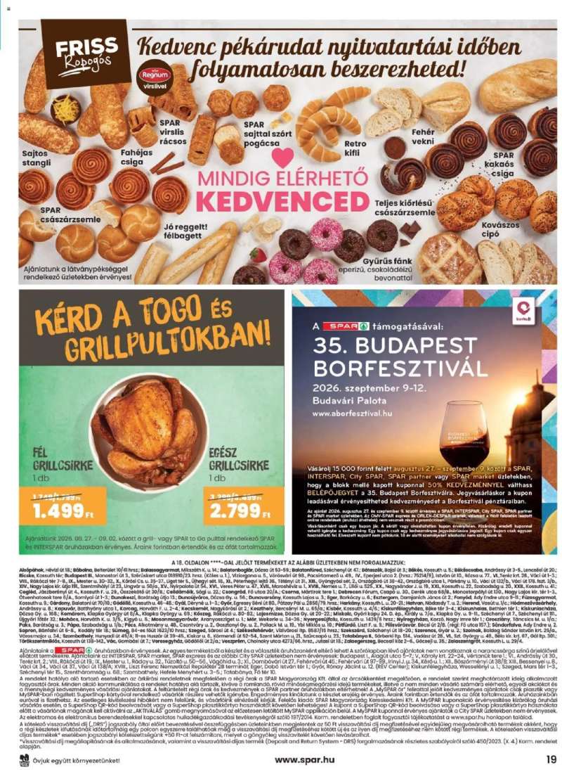 Spar Spar akciós újság 19 oldal
