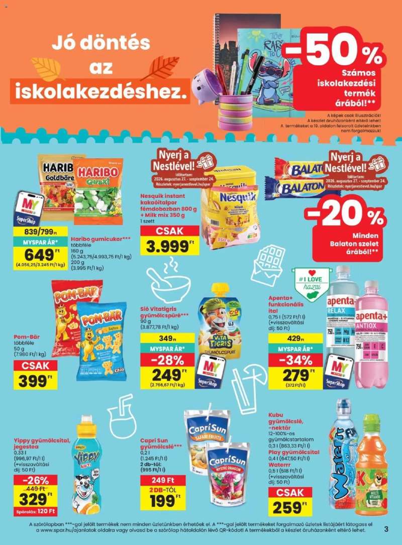 Spar Spar akciós újság 3 oldal