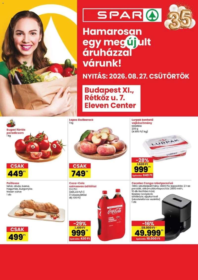Spar Spar Bp XI Rétköz utca üzlet újranyitás 1 oldal