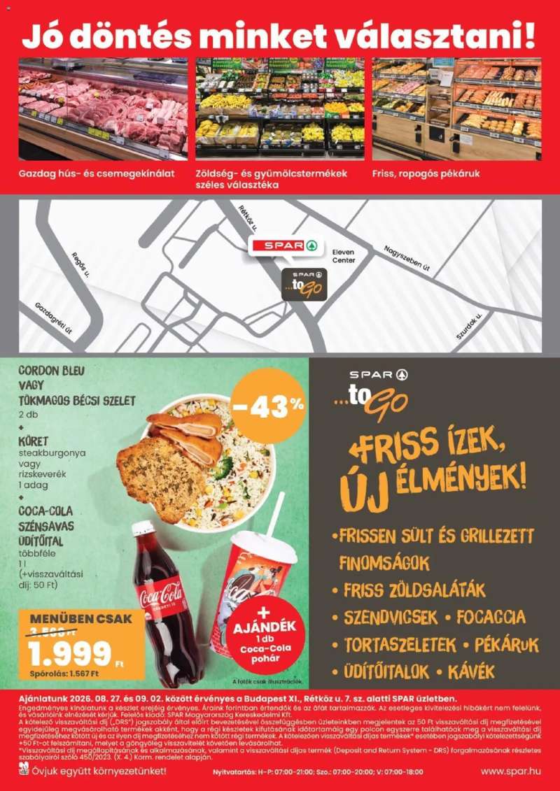 Spar Spar Bp XI Rétköz utca üzlet újranyitás 4 oldal